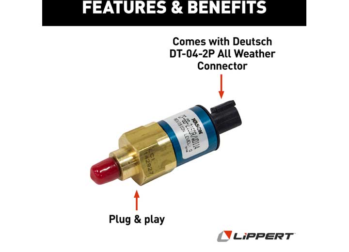 Lippert Replacement Nason Pressure Switch, 2,150 PSI  • 142927