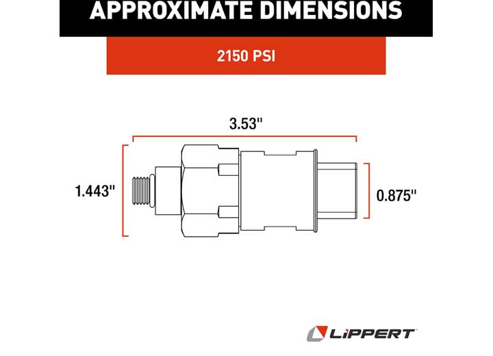 Lippert Replacement Nason Pressure Switch, 2,150 PSI  • 142927
