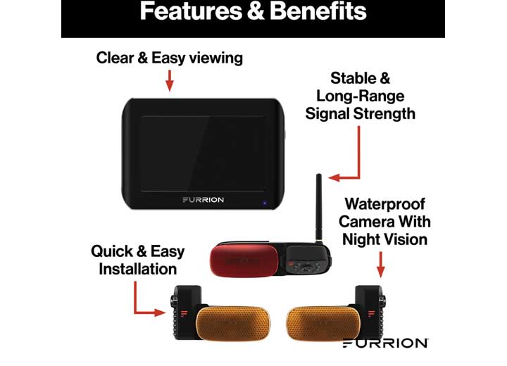 Furrion Vision S RV Backup Camera System with 3 Cameras & 7