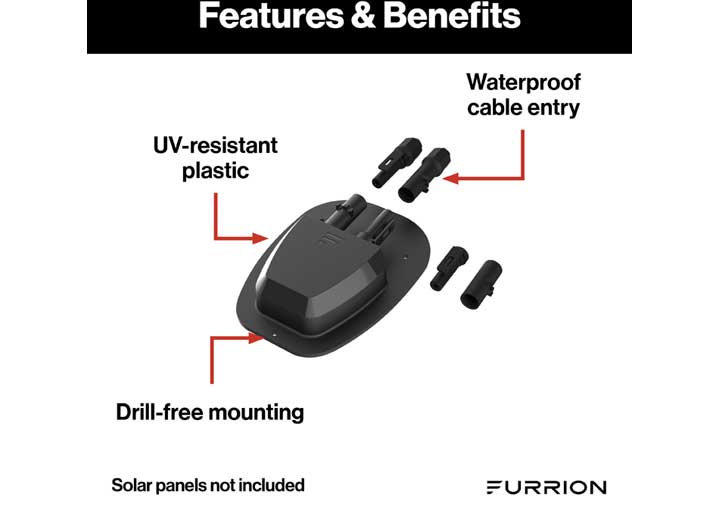 Furrion 2-Plug Rooftop Solar Panel Connection Box  • 2021123870