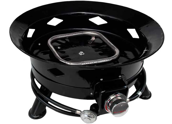 Flame King Outdoor Portable Propane Gas 24″ Fire Pit Bowl with Self Igniter, Cover, and Carry Straps  • FKG6502D