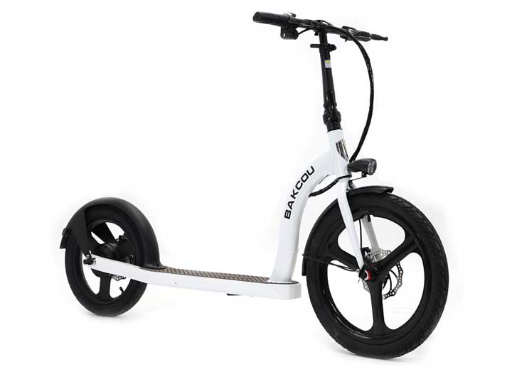 Bakcou Badger Electric Scooter - Gloss White  • S-MB-W