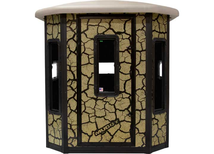 Muddy Bull Steel Box Blind, Cracked Mud Camo  • MUD-BBBST4000