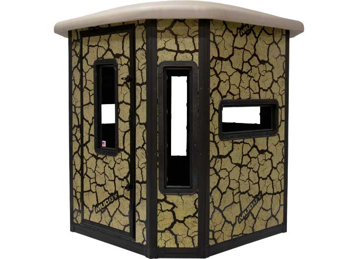 Muddy Bull Steel Box Blind, Cracked Mud Camo  • MUD-BBBST4000