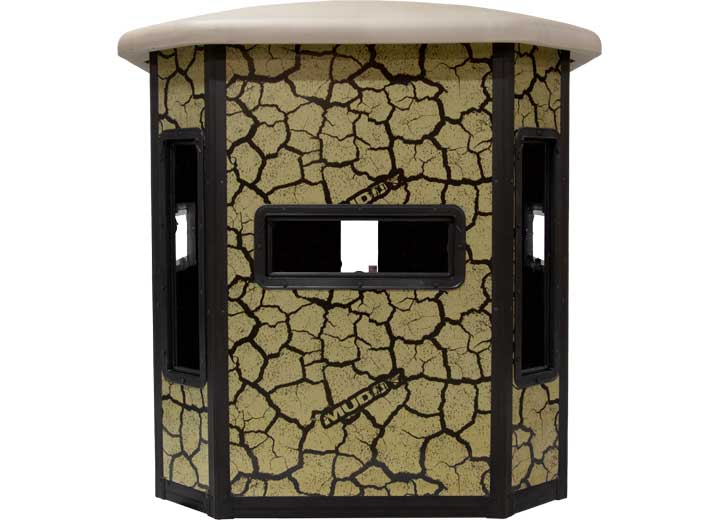 Muddy Bull Steel Box Blind, Cracked Mud Camo  • MUD-BBBST4000