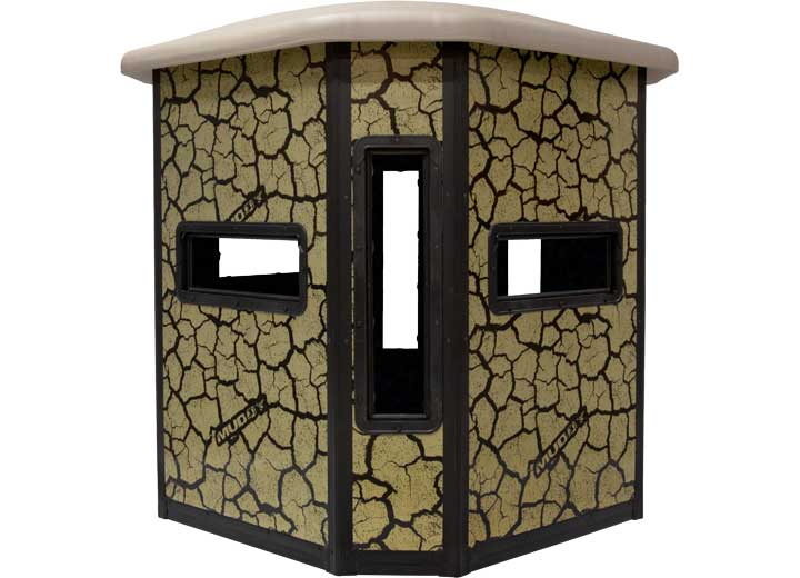 Muddy Bull Steel Box Blind, Cracked Mud Camo  • MUD-BBBST4000