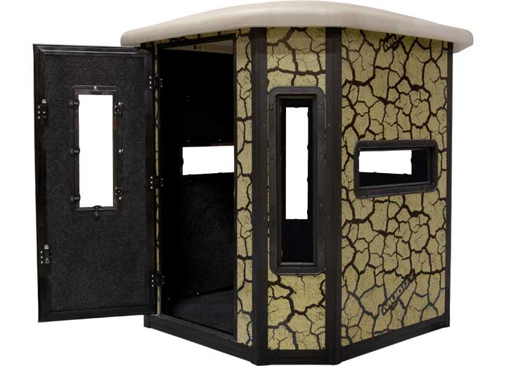 Muddy Bull Steel Box Blind, Cracked Mud Camo  • MUD-BBBST4000