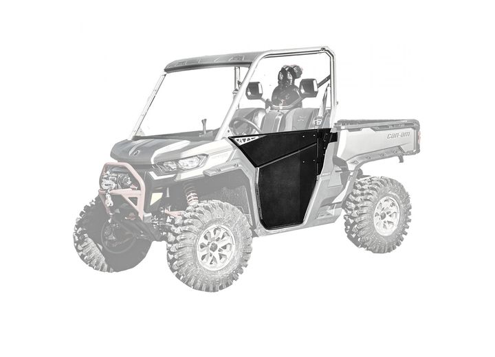 Thumper Fab 16-25 Can-Am Defender Half Doors- Single Cab/Front - Black  • TF041701.F