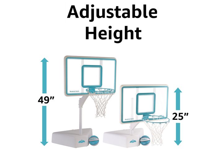 Dunn-Rite Splash & Shoot Clear Adjustable Height Premium Pool Basketball Hoop  • B6000C