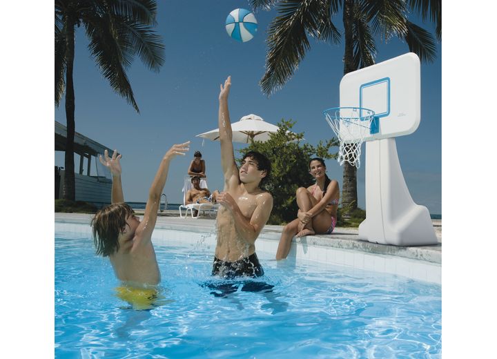 Dunn-Rite PoolSport Stainless Water-Filled Poolside Basketball Hoop Set  • B950