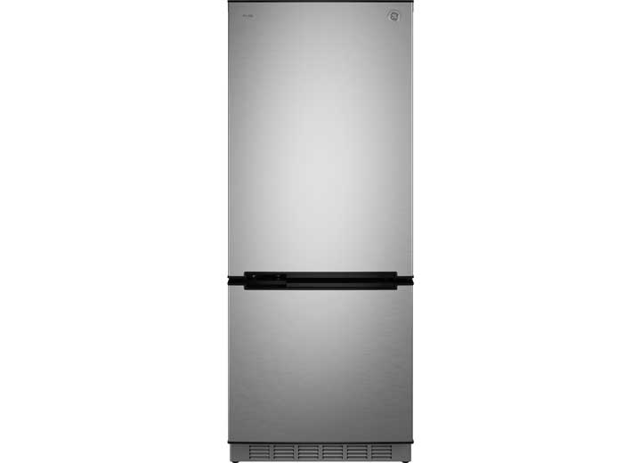 GE Appliances Profile 10.0 cu. ft. 12V DC Bottom Freezer Refrigerator  • PBV10RSTSS