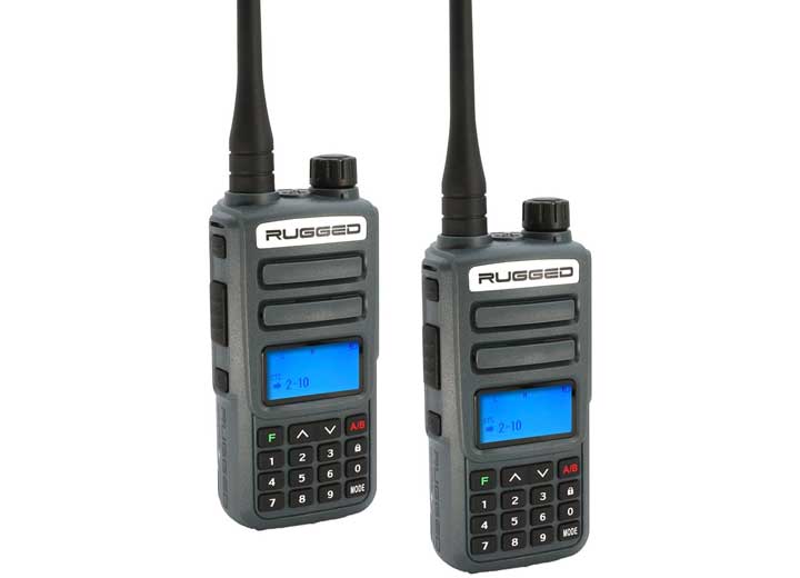 Rugged Radios 2 PACK - Rugged GMR2 PLUS - GMRS / FRS Two Way Handheld Radios, Grey  • GMR2-PLUS-2-PACK