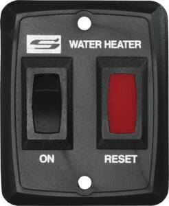 Suburban Water Heater Switch w/ Plate, Black  • 234229