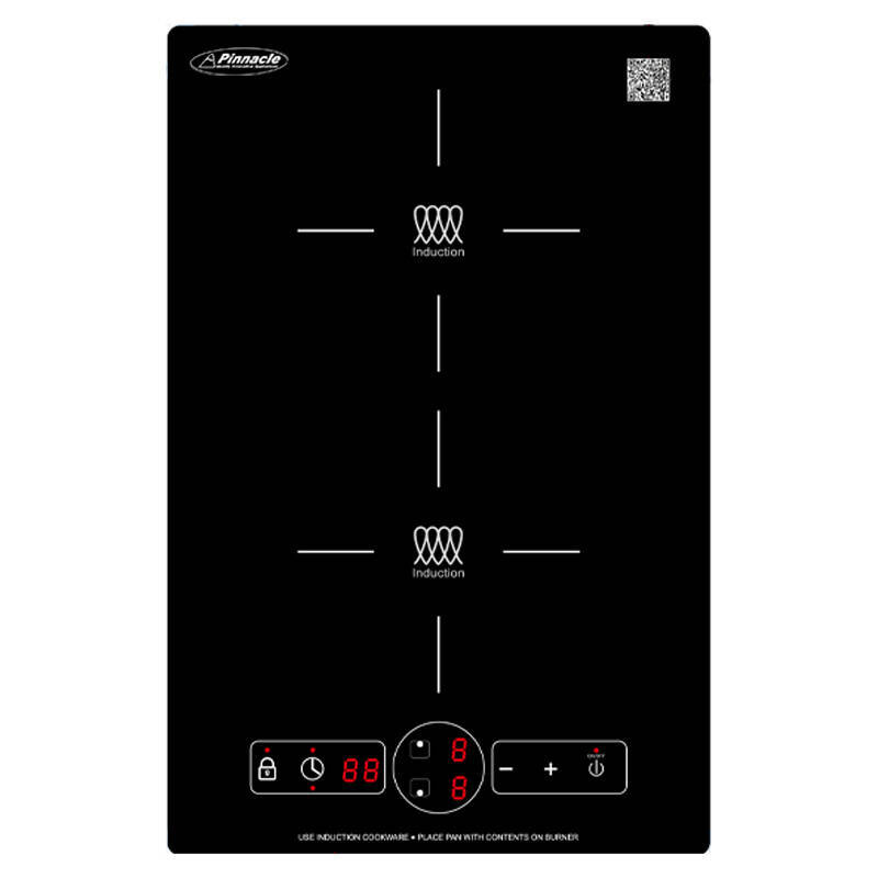 Pinnacle 2-Burner Built-In Induction Cooktop, Electric Ignition, 1800W, 13