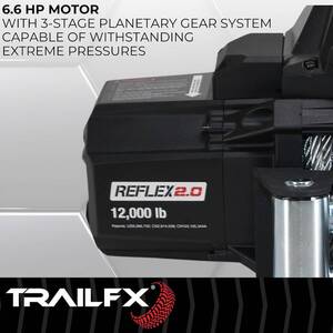 TrailFX Reflex 2.0 Steel Cable Winch 12000 Lb  • WR212B