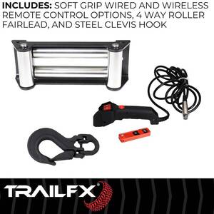 TrailFX Reflex 2.0 Steel Cable Winch 9500 Lb  • WR295B