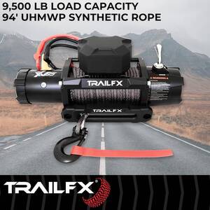 TrailFX X95 Winch with Synthetic Rope, 9.5K, Wired Remote  • WXVS95B