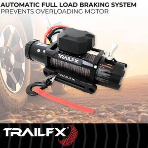 TrailFX X95 Winch with Synthetic Rope, 9.5K, Wired Remote  • WXVS95B