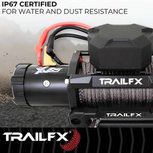 TrailFX X95 Winch with Synthetic Rope, 9.5K, Wired Remote  • WXVS95B