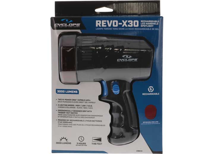 Cyclops Revo X-30 Spotlight, 3000 Lumens  • CYC-RVX30