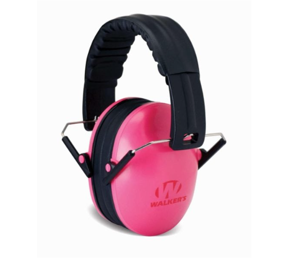 Walker's Folding Youth Passive Muffs – Pink  • GWP-FKDM-PK