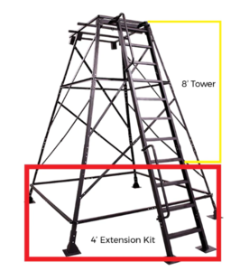 Banks Outdoors 4' Extension Kit for 8' Tower System for Banks Hunting Blinds  • ST12TS