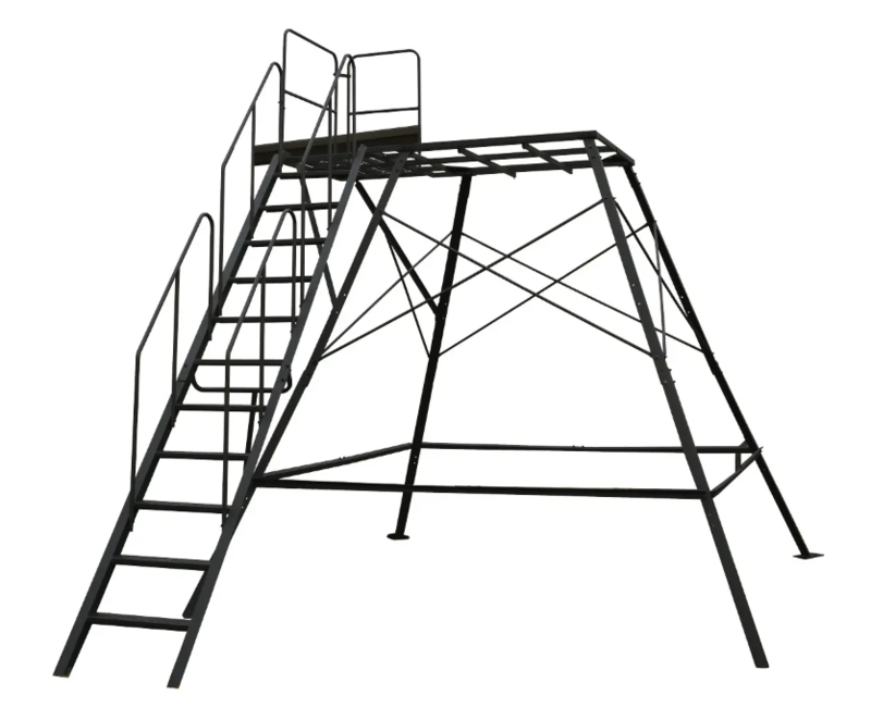 Muddy Premium 10' Tower Base with Gradual Staircas  • MUD-TWRBASE