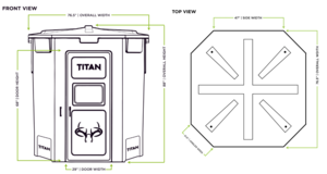 Titan Blinds Pro Blind Bow & Rigle Combo Blind with 8' Tower, Tan  • TB-R-PRO-T-8