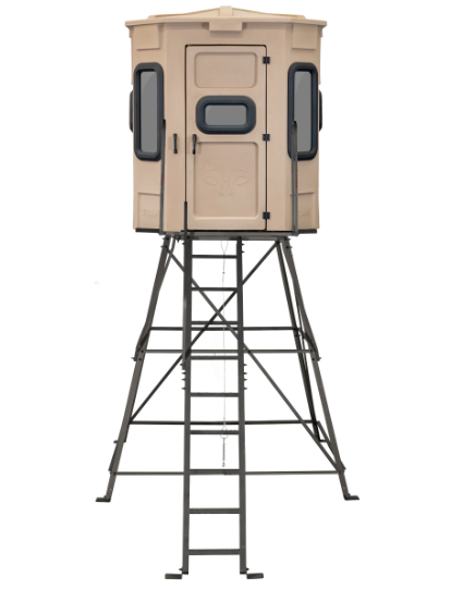 Titan Blinds Pro Blind Bow & Rigle Combo Blind with 8' Tower, Tan  • TB-R-PRO-T-8