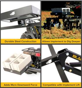 Black Boar ATV / UTV Weight Basket for Electric Implement Lift • 66006