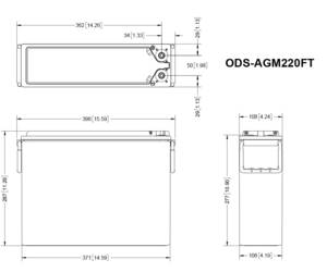 Odyssey AGM Extreme 12V Battery  • ODS-AGM220FT