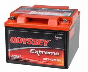 Odyssey Extreme Powersport 12V Battery, 28 Ah, Dual Purpose Deep Cycle and Cranking  • ODS-AGM28L