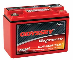 Odyssey Extreme Powersport 12V Battery with Metal Jacket, 12 Ah, 150 CCA  • ODS-AGM15LMJ