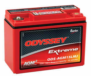 Odyssey Extreme Powersport 12V Battery with Metal Jacket, 12 Ah, 150 CCA  • ODS-AGM15LMJ