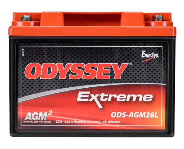 Odyssey Extreme Powersport 12V Battery, 28 Ah, Dual Purpose Deep Cycle and Cranking  • ODS-AGM28L