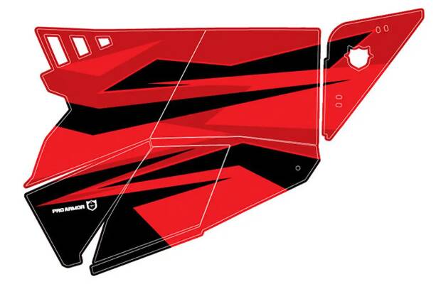 Pro Armor 2018 RZR XP Turbo Stealth Door Graphic - Matte Sunset Red - Fox Edition • P183G500MSR