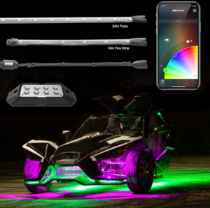 XK Glow LED Underglow Light Kit for Polaris Slingshot w/ XKChrome Smartphone App Controller  • XK-SLING-ADV