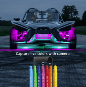 XK Glow LED Underglow Light Kit for Polaris Slingshot w/ XKChrome Smartphone App Controller  • XK-SLING-ADV