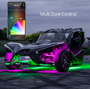 XK Glow LED Underglow Light Kit for Polaris Slingshot w/ XKChrome Smartphone App Controller  • XK-SLING-ADV