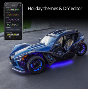 XK Glow LED Underglow Light Kit for Polaris Slingshot w/ XKChrome Smartphone App Controller  • XK-SLING-ADV