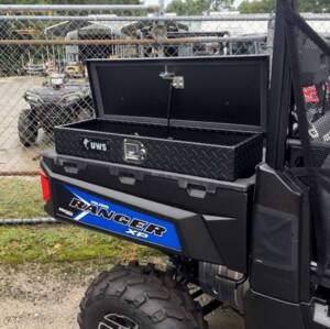 UWS Matte Black Aluminum UTV Side Tool Box - Polaris Ranger • UTV-SM33-MB