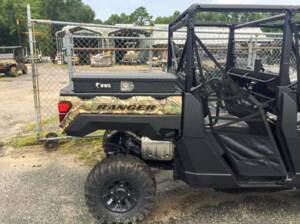 UWS Matte Black Aluminum UTV Side Tool Box - Polaris Ranger • UTV-SM33-MB