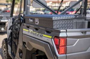 UWS Matte Black Aluminum UTV Side Tool Box - Polaris Ranger • UTV-SM33-MB