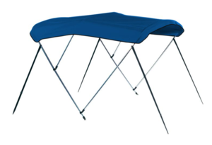 Carver Pacific Blue Sunbrella Acrylic 3-Bow Ready to Assemble Bimini Canvas with Storage Boot, 6' L x 85