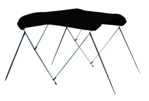 Carver Jet Black Sunbrella Acrylic 3-Bow Ready to Assemble Bimini Canvas with Storage Boot, 6' L x 91