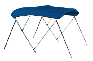 Carver Pacific Blue Sunbrella Acrylic 3-Bow Ready to Assemble Bimini Canvas with Storage Boot, 6' L x 91