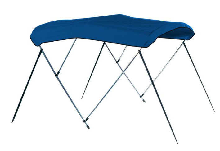 Carver Pacific Blue Sunbrella Acrylic 3-Bow Ready to Assemble Bimini Canvas with Storage Boot, 6' L x 85