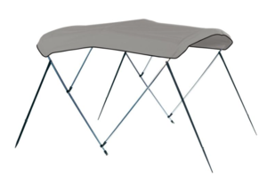 Carver Cadet Gray Sunbrella Acrylic 3-Bow Ready to Assemble Bimini Canvas with Storage Boot, 6' L x 79