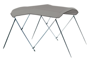 Carver Cadet Gray Sunbrella Acrylic 3-Bow Ready to Assemble Bimini Canvas with Storage Boot, 6' L x 67