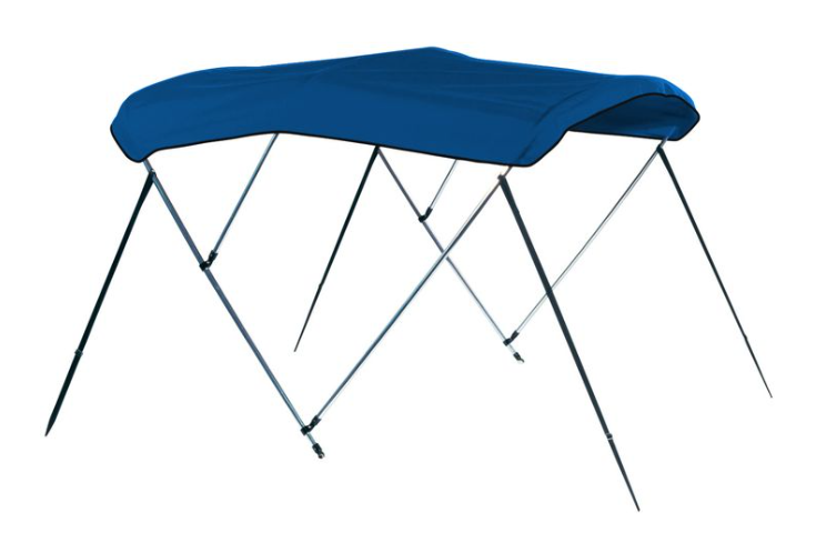 Carver Pacific Blue Sunbrella Acrylic 3-Bow Ready to Assemble Bimini Canvas with Storage Boot, 6' L x 79